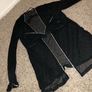 Sheer black robe with matching bra